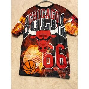 Vintage Chicago Bulls NBA All Over Print T Shirt Mens Large Graphic Basketball